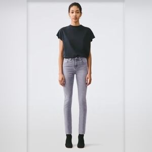 AGOLDE Toni Mid Rise Straight Jeans Mirror